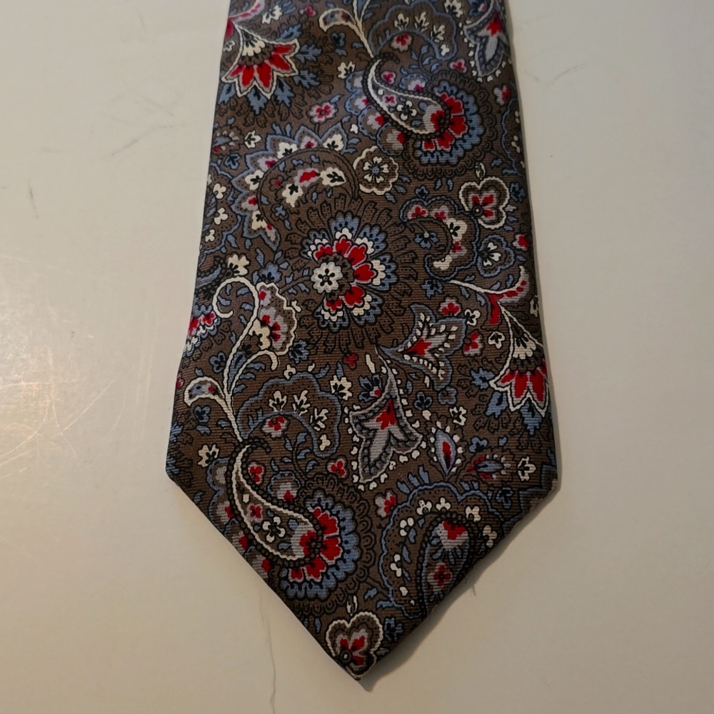 Vintage Christian Dior Men's Paisley Silk Tie|